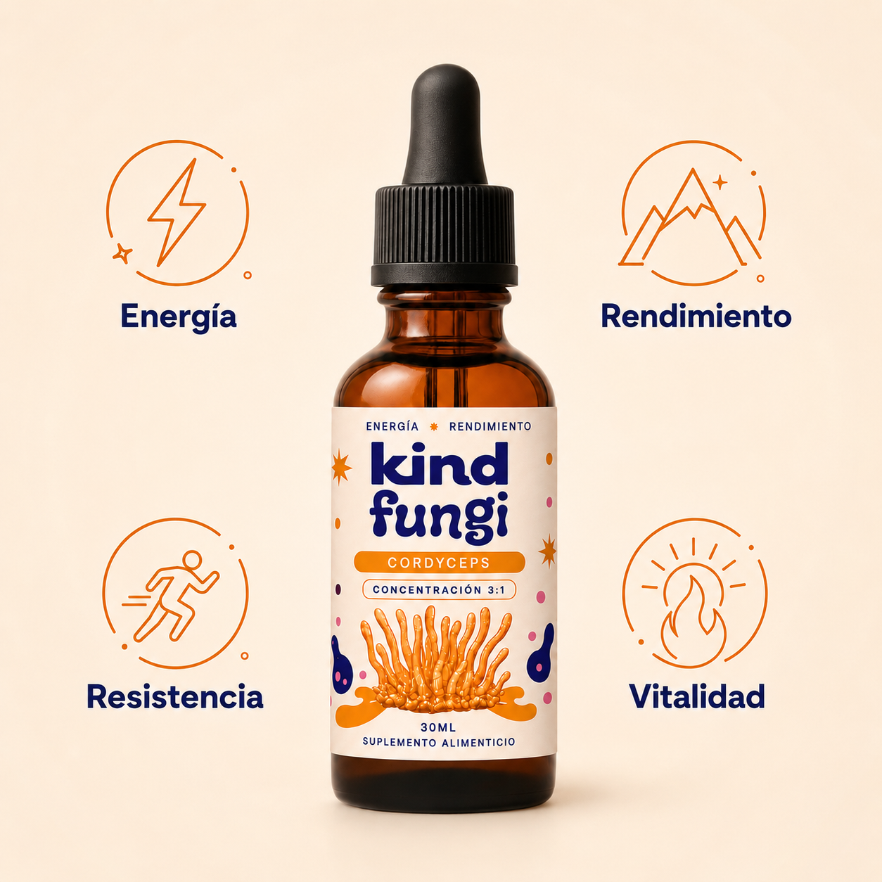 Kind Fungi — Aceite de Cordyceps