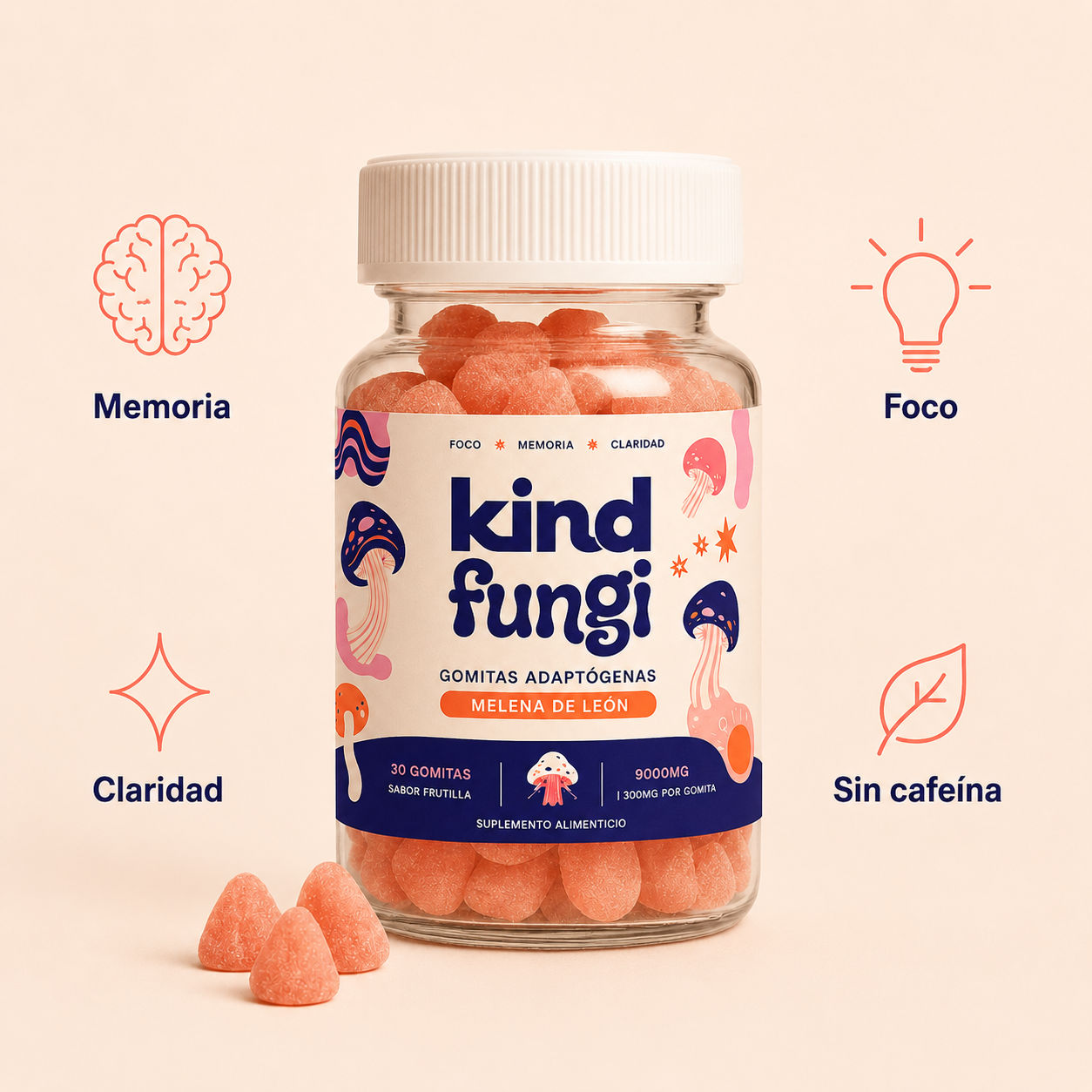 Kind Fungi — Gomitas de Melena de León