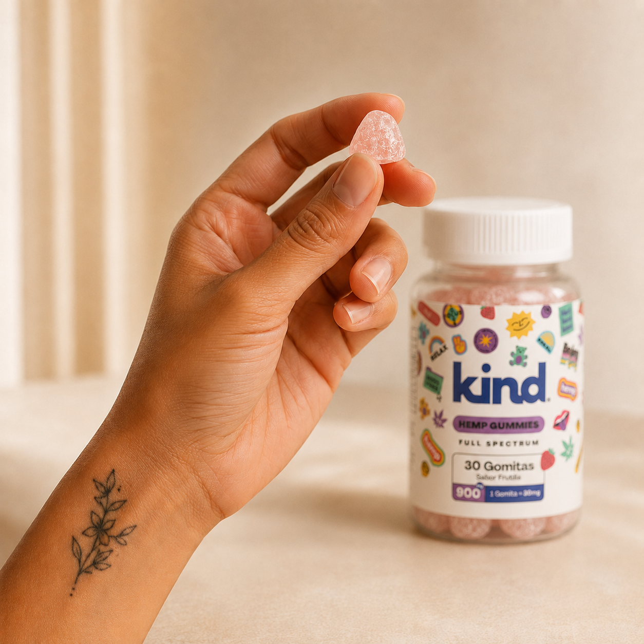 Kind Hemp Gummies Frutilla 🍓 — 900mg Full Spectrum