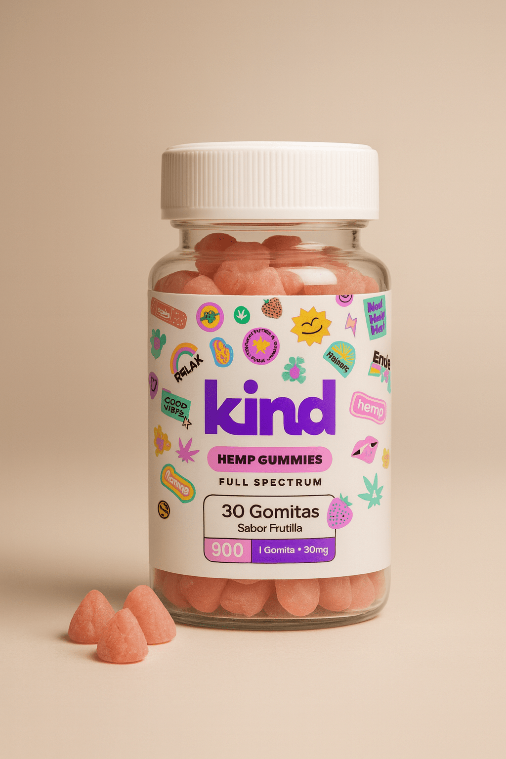 Nuevas Kind Gummies Frutilla 900mg🍓 – Más Potencia, Más Calma - Kind - cbd_chile - aceite_cbd
