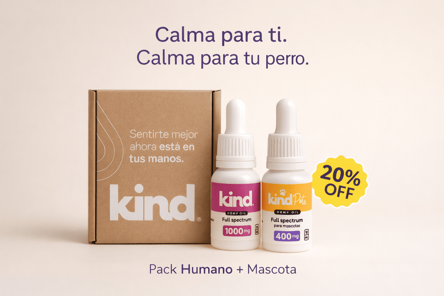 Pack Calma para Ti y Tu Perro | KIND + KIND Pets - Kind - cbd_chile - aceite_cbd