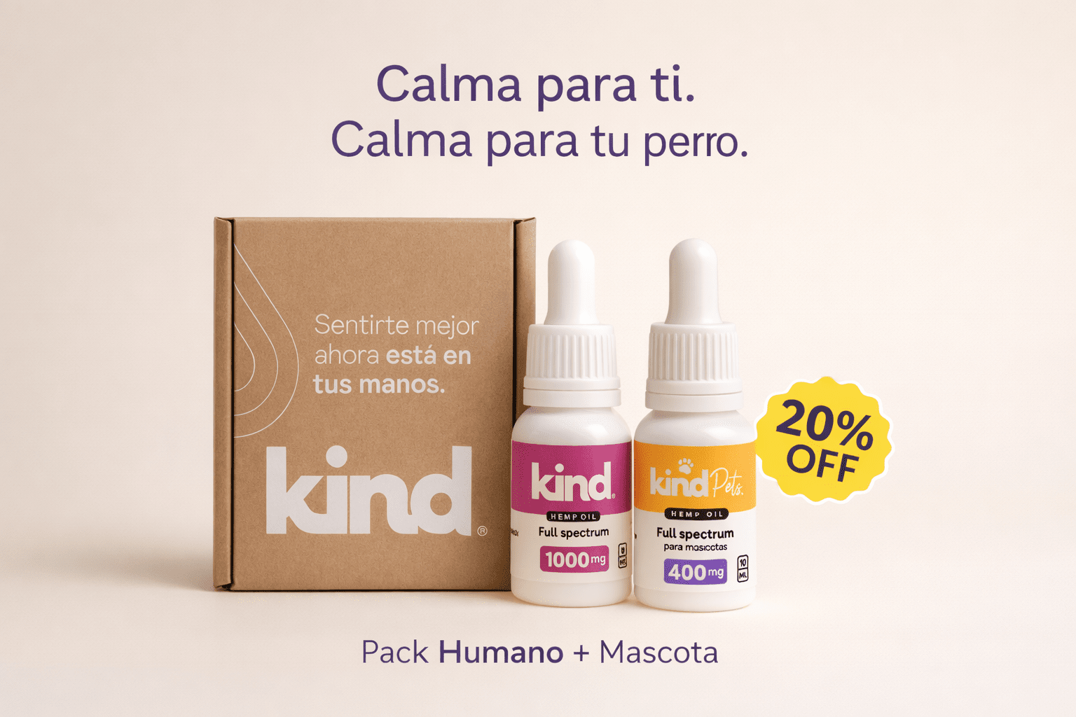 Pack Calma para Ti y Tu Perro | KIND + KIND Pets - Kind - cbd_chile - aceite_cbd